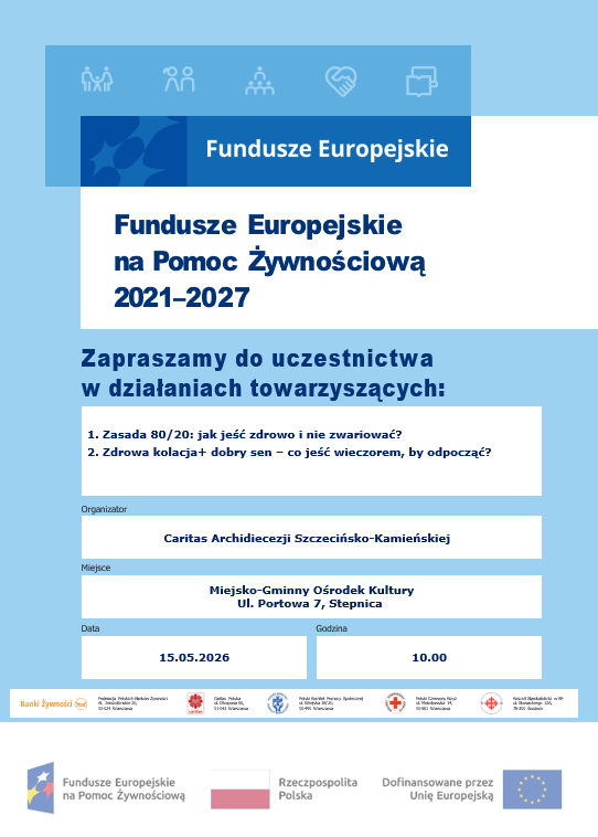 działania towarzyszące Caritas plakat