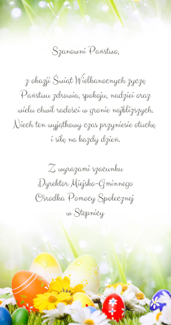 Wesołych Świąt Wielkanocnych!