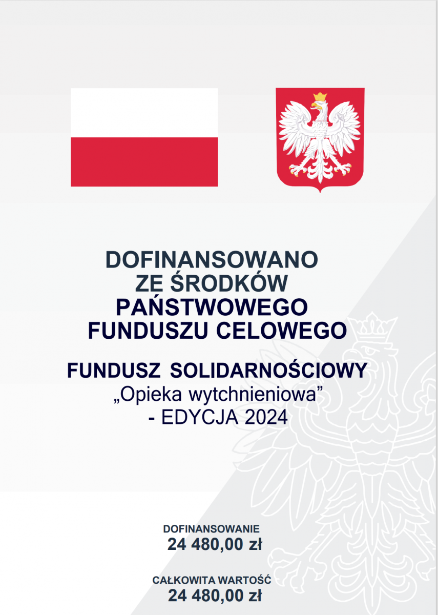 plakat o dofinansowaniu programu opieka wytchnieniowa