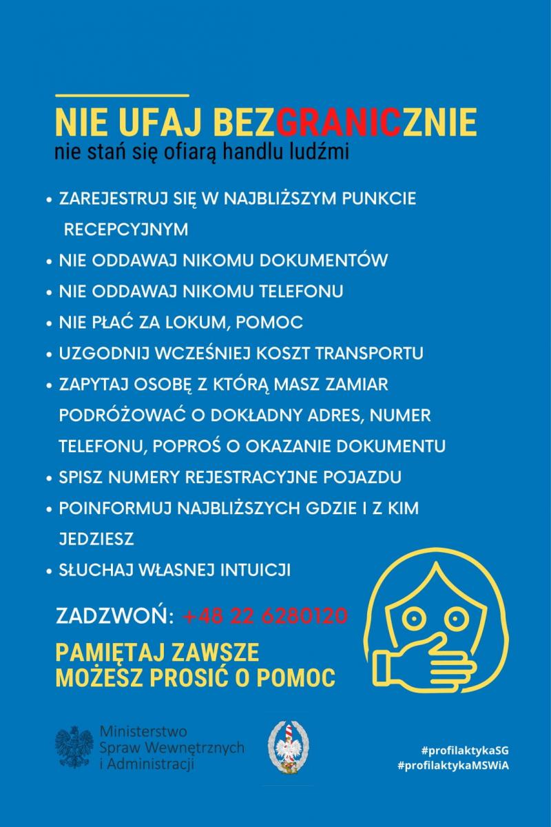 plakat kampanii nie ufaj bezgranicznie